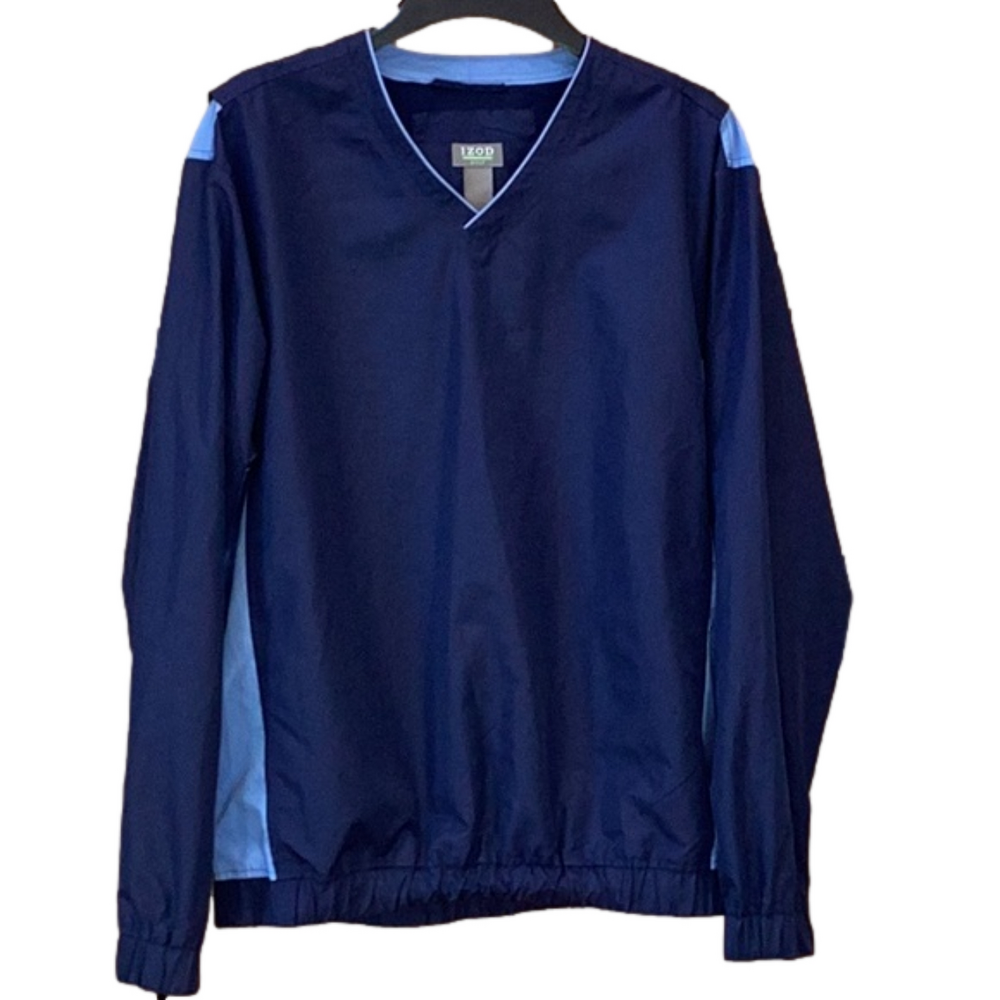 IZOD golf pullover, windbreaker. Navy and light blue. Men’s size medium